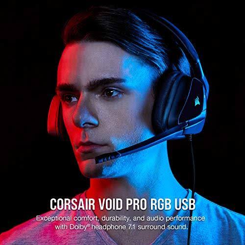 Corsair Void Pro RGB USB Headset - Stereo - Carbon - USB - Wired - 32 Kilo Ohm - 20 Hz - 20 kHz - Over-the-head - Binaural - Cir