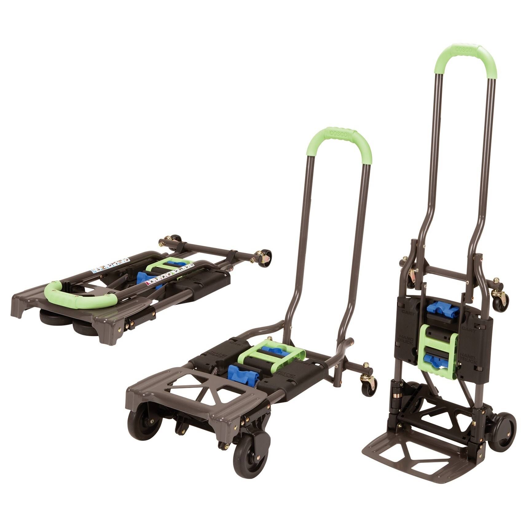 Cosco Shifter Multi-position Folding Hand Truck and Cart, Blue/Green
