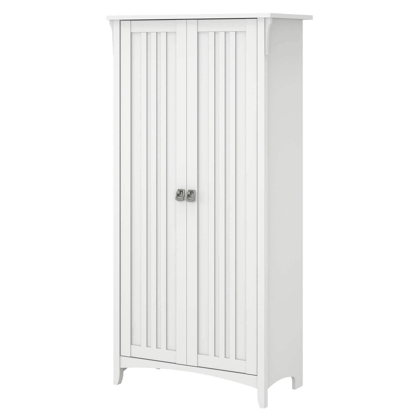 Bush Furniture Salinas Tall Storage Cabinet with Doors, Ash Brown