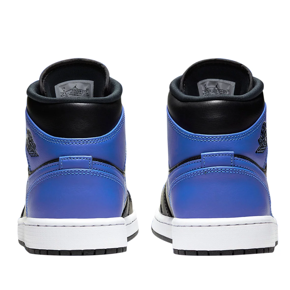 Men's Jordan 1 Mid "Royal" Black/Hyper Royal-White (554724 077) - 9