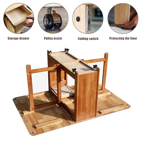 Folding Table And Chairs,Drop Leaf Extension Dining Table With 4 Chairs,Solid Wood Dining Table Set For 4,Farmhouse Folding Dining Tables For Small Spaces Kitchen Island(Table and 4 chairs, White)