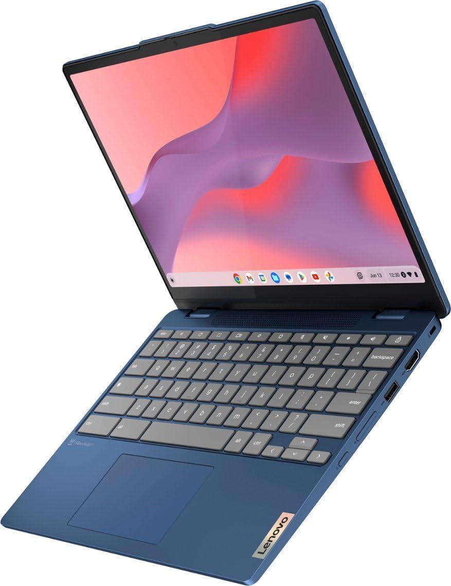 Lenovo Flex 3i Chromebook 12.2" WUXGA (1920 x 1200) Touch Scree Laptop, Intel Processor N100, 4GB Memory 64GB eMMC Storage, Intel UHD Graphics, Chrome OS, Abyss Blue, W/GaLiMu