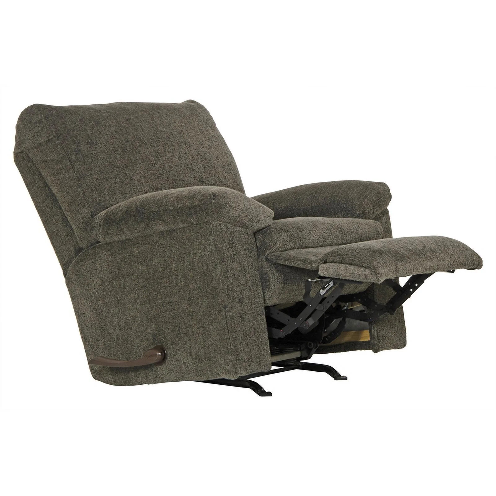 Catnapper Maxim Rocker Recliner in Soft Charcoal Gray Polyester Fabric