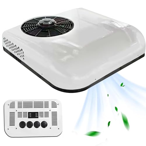 RV Rooftop Air Conditioner, 12V/24V Air Conditioning for Minivans, Camper Air Conditioner for RV Bus Truck Vehicle Camper