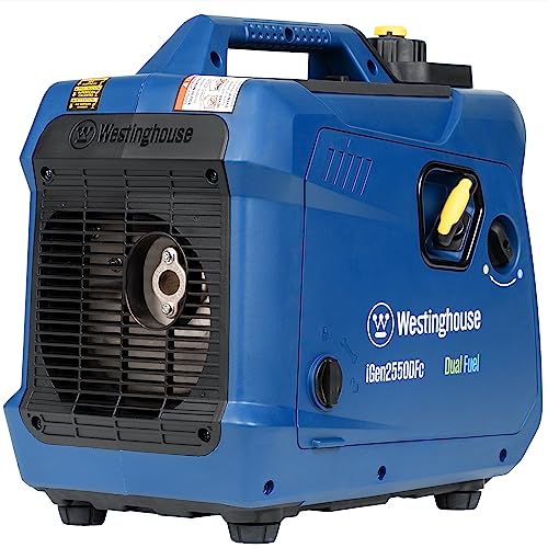 Westinghouse 2550 Peak Watt Super Quiet & Lightweight Portable Inverter Generator, RV Ready 30A Outlet, Gas and Propane Powered, CO Sensor, Parallel Capable, Long Run Time