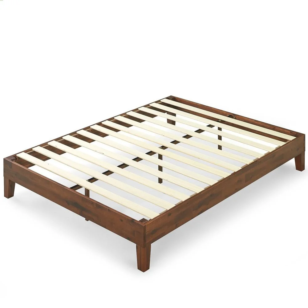Zinus Priage by  Deluxe Antique Espresso Solid Wood Platform Bed