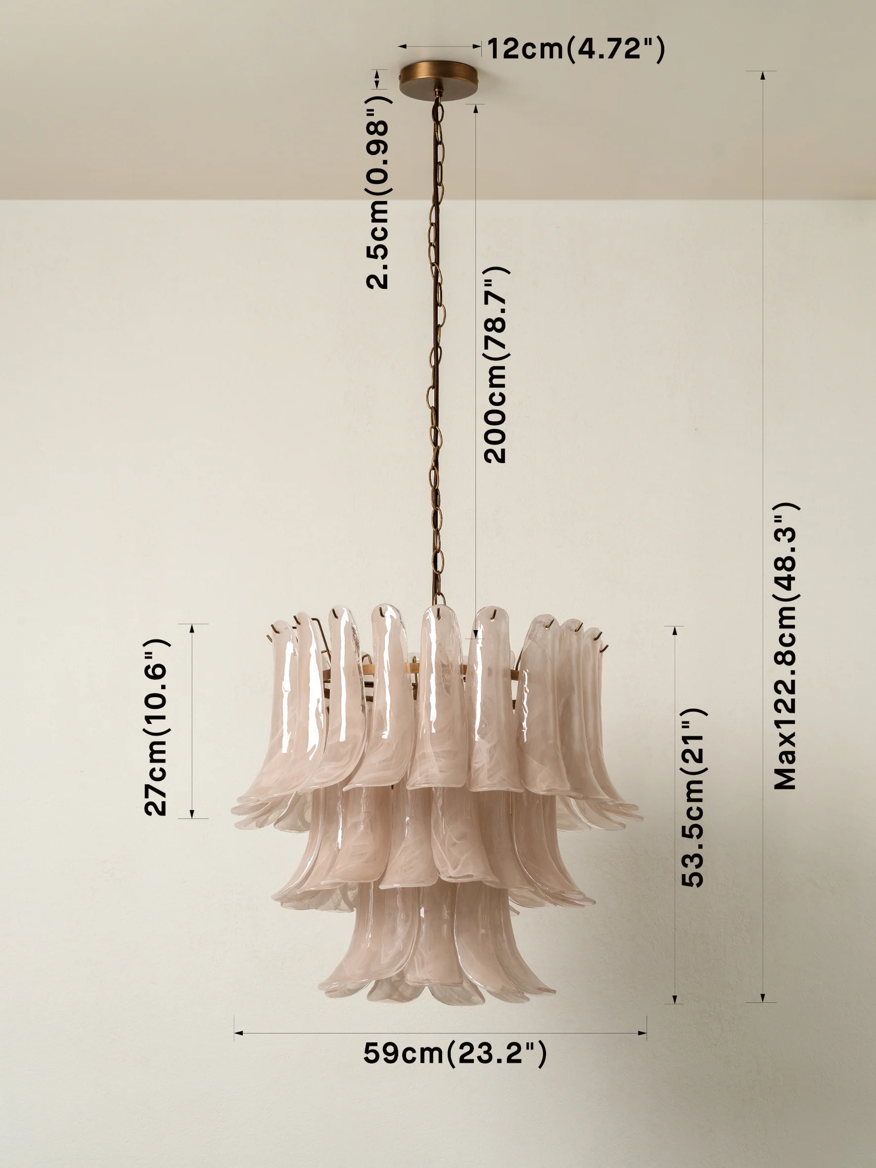 Lonso taupe chandelier