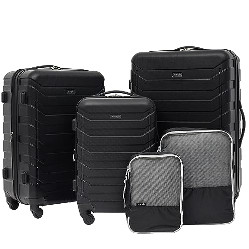 Wrangler 5 Piece Elysian Luggage and Accessories Set, Red