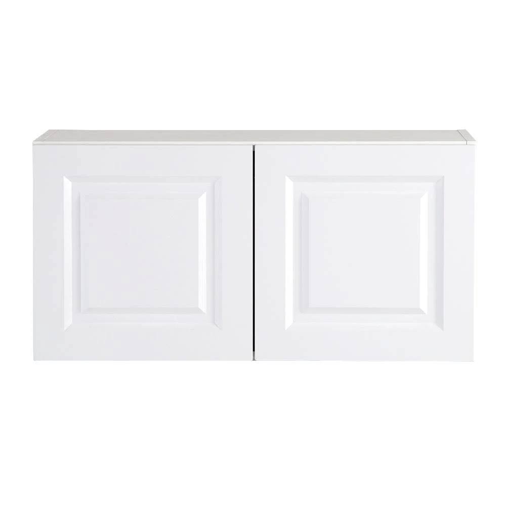 Hampton Bay Benton Assembled 30x15x12 in. Wall Cabinet in White