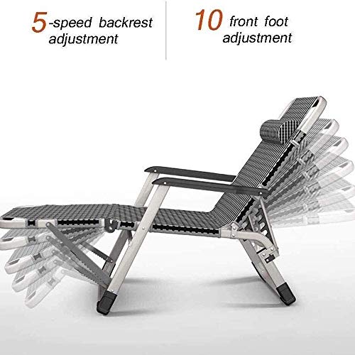 Zero Gravity Chair, Adjustable Patio Lounge Recliners Folding Zero Gravity Patio Lounge Chair Sun Pool Lawn Chaise for Pool Outdoor (A) Vision