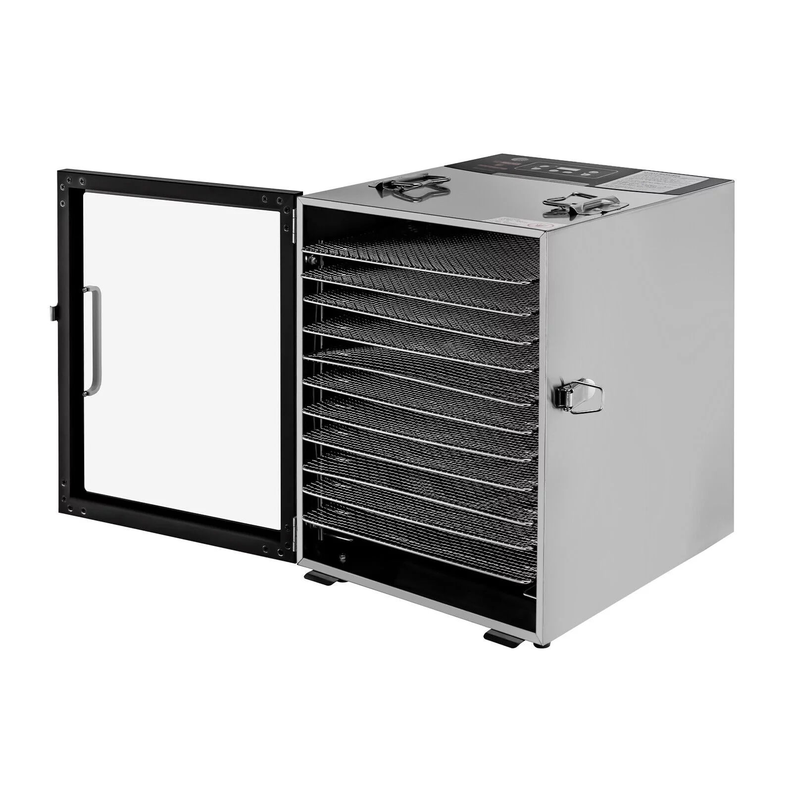 12-Tray Food Dehydrator Stainless Steel Meat Fruit/Vegetable Jerky Dryer Machine