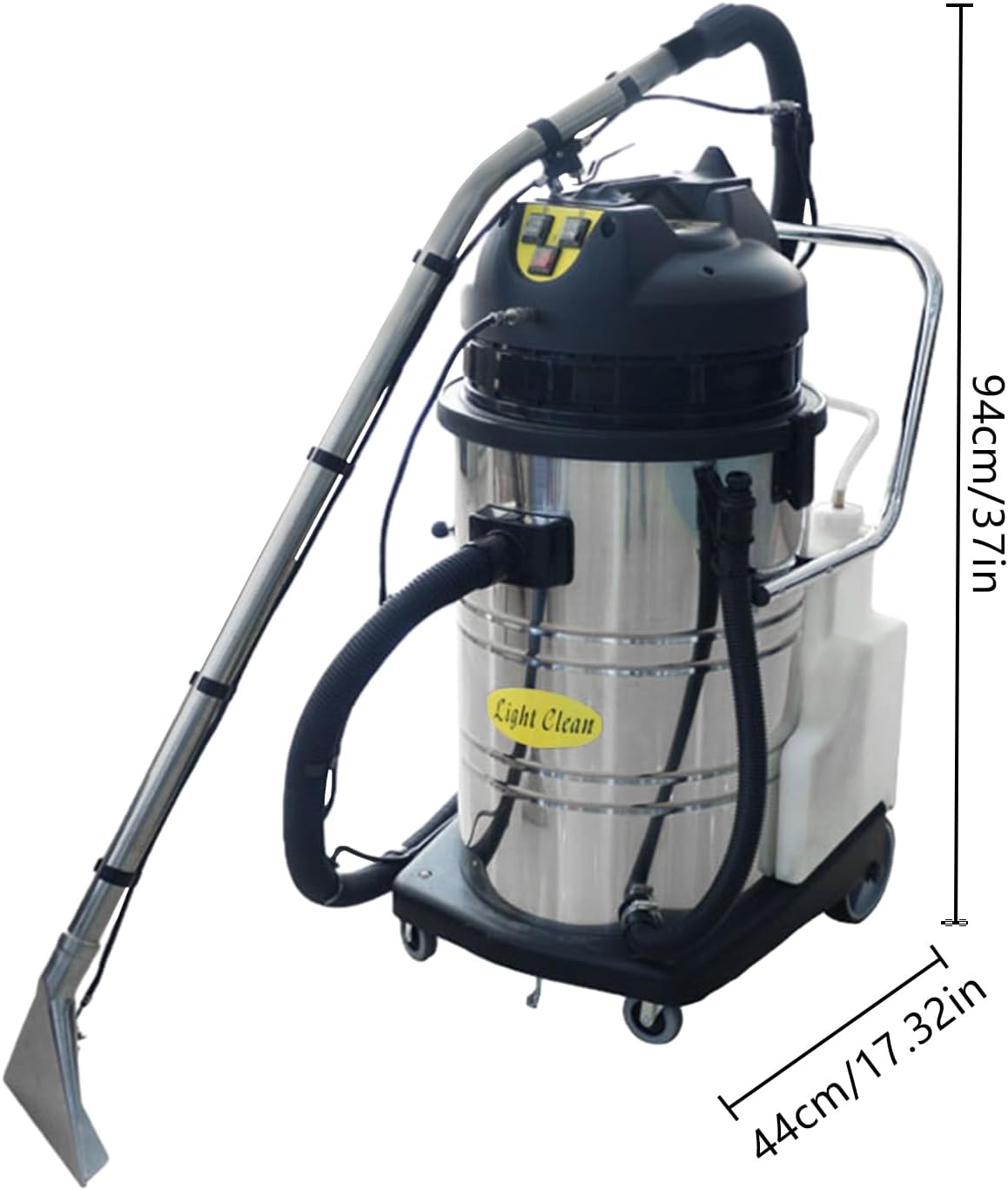 3 in 1 Commercial Carpet Extractor Cleaning Machine, Carpet Deep Cleaner 60L Cleaning Machine, 360° swiveling wheels, Use for Sofas Curtains Floor Home Hotel