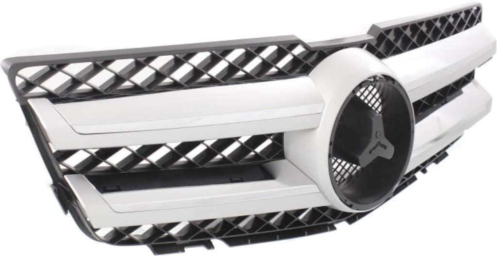 For Mercedes-Benz GLK350 Grille Assembly 2010 11 12 13 14 2015 | Black Shell & Insert | w/Chrome Molding | w/Aluminum Trim | Plastic | CAPA Certified | MB1200161 | 20488008839776