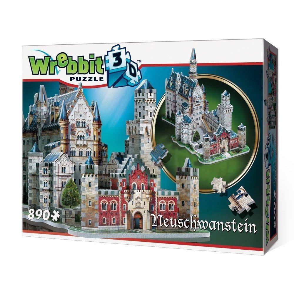 Wrebbit Puzzles Neuschwanstein Castle 3D Jigsaw Puzzle, 890-Piece