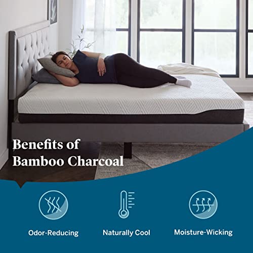 LUCID L300 Adjustable Bed Base with Lucid 12 Inch Memory Foam Hybrid Mattress - Full