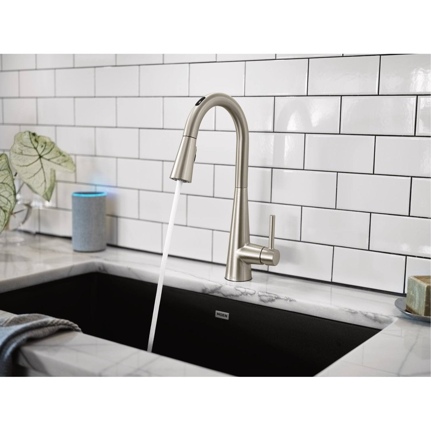 Moen 7864EVC Sleek One-Handle Voice Activated Pulldown Kitchen Faucet - Chrome