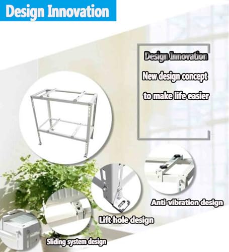 Double Levels Ground Stand for Mini Split Air Conditioners Heat Pump System,Heavy Duty Ground Stand for Mini Split 9,000-18,000 BTU,Condenser Stand for Ductless Mini Split Air Conditioner Stand&HVAC
