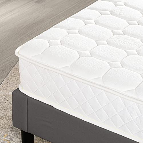 Best Price Mattress 10 Inch Euro-Top Pocket Spring-Mattress - Motion Isolation Individually Encased Pocket Springs, Comfort Foam-Top, CertiPUR-US Certified Foam, Full White