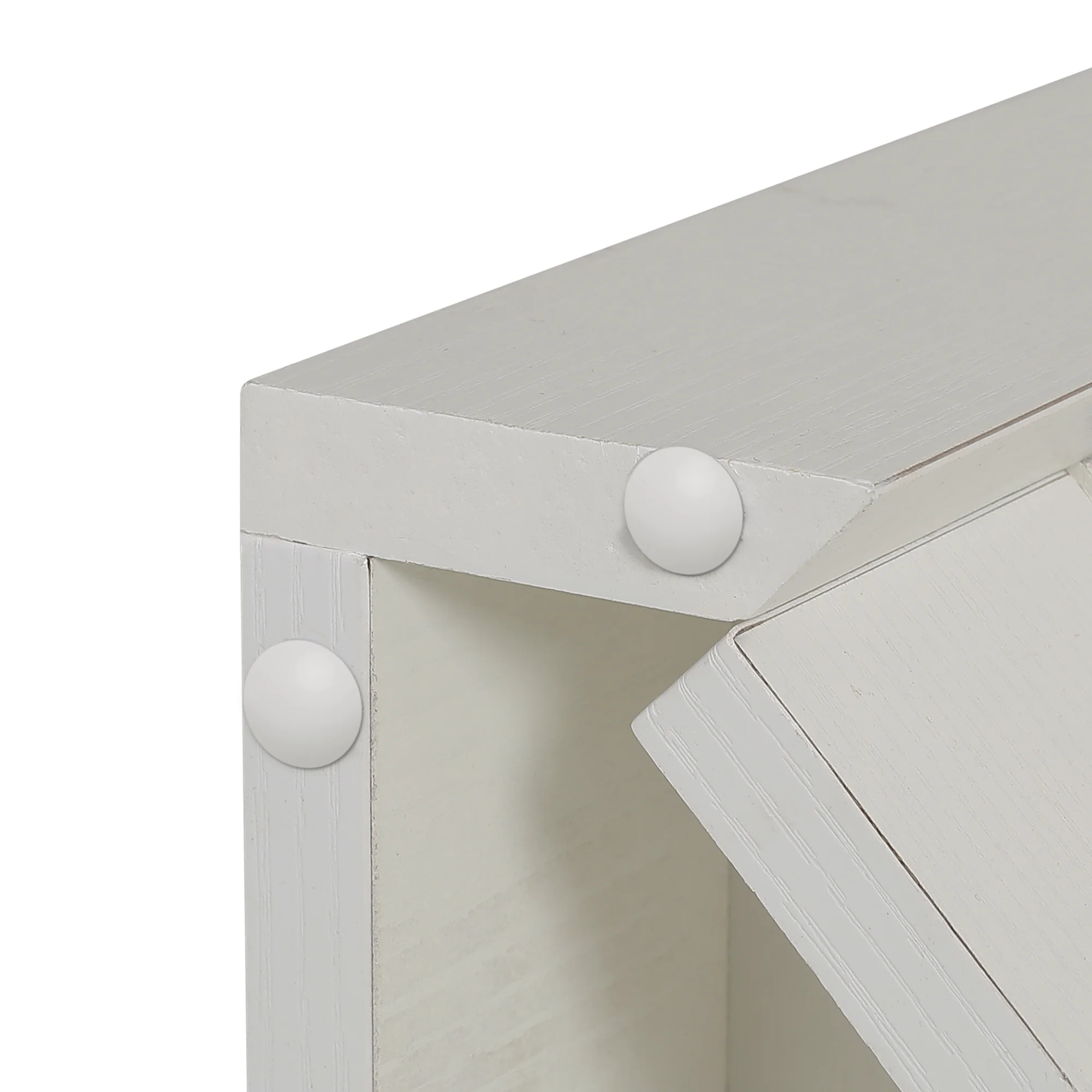DWVO 67" Tall Corner Stoarge Cabinet With 4 Doors ,Corner Kitchen Cabinet,Buffet Cabinet for Living Room, Bathroom, Kitchen, White