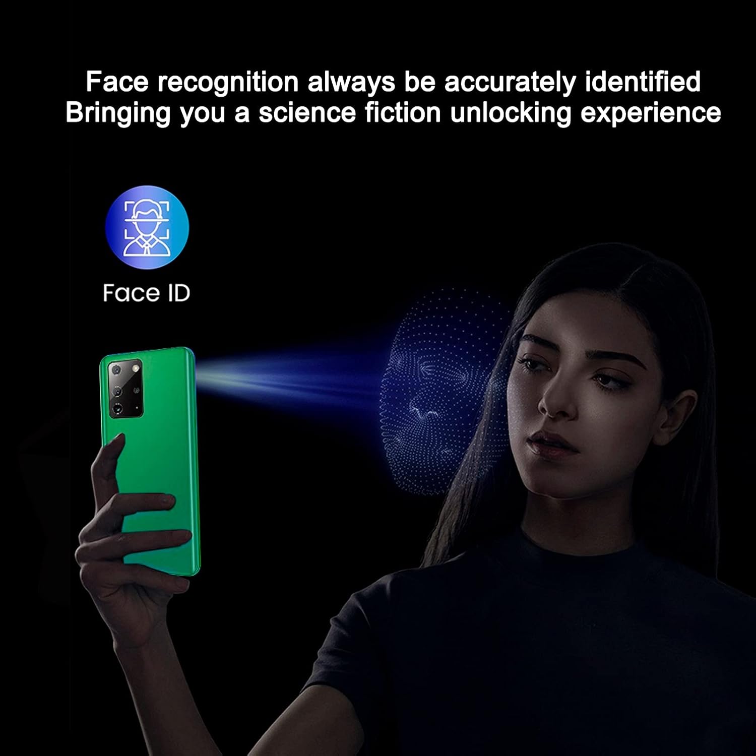 Note23 Pro Unlocked Smartphone, 6.82'' Full Screen Mobile Phone, 2+16G Dual Standby Phone, Support Face Unlock, Support 128GB Memory Card for Android 6.0 Green