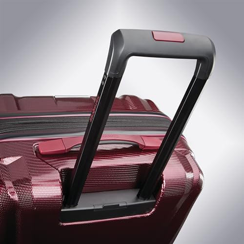 Samsonite SWERV DLX Spinner 3 Piece Carry-On, Medium, and Large Suitcase Hard-Shell Luggage Set with Side Carry and Telescopic Handle, Aubergine