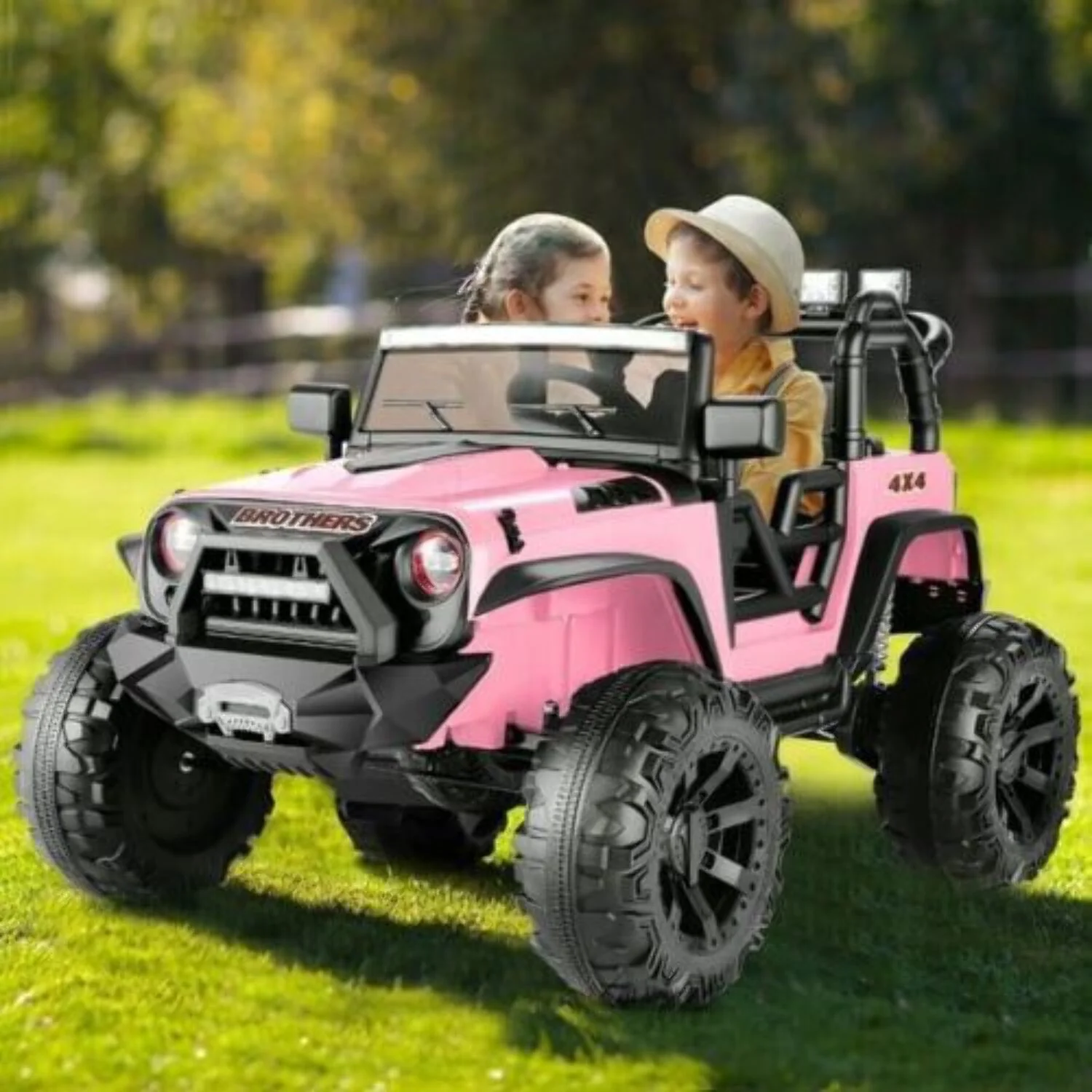 2-Seater 24V Electric Ride-On Truck for Kids with Bluetooth and 2x200W Motors - 103 Features Included - Curated Treasures Market