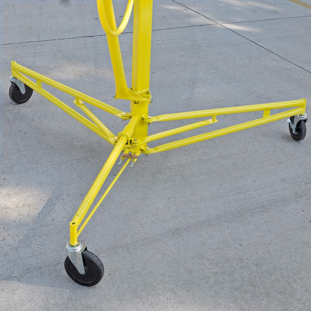 Stark USA Professional Series 16' ft Drywall Rolling Lift Panel Hoist Jack Caster Construction Dry Wall Lifting w/Caster Wheel, Yellow