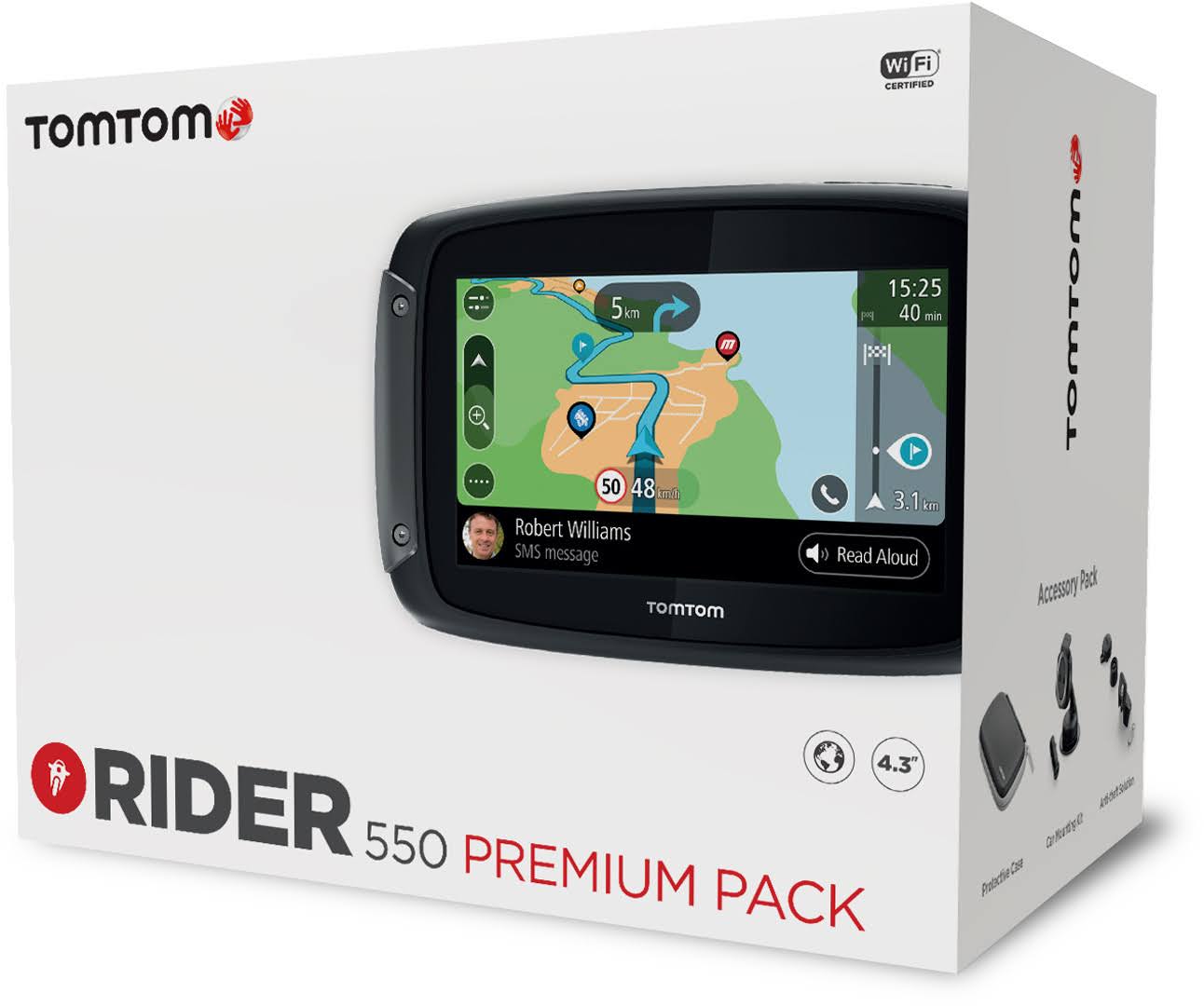 TomTom Rider 550 Premium Navigation System - Black - One Size
