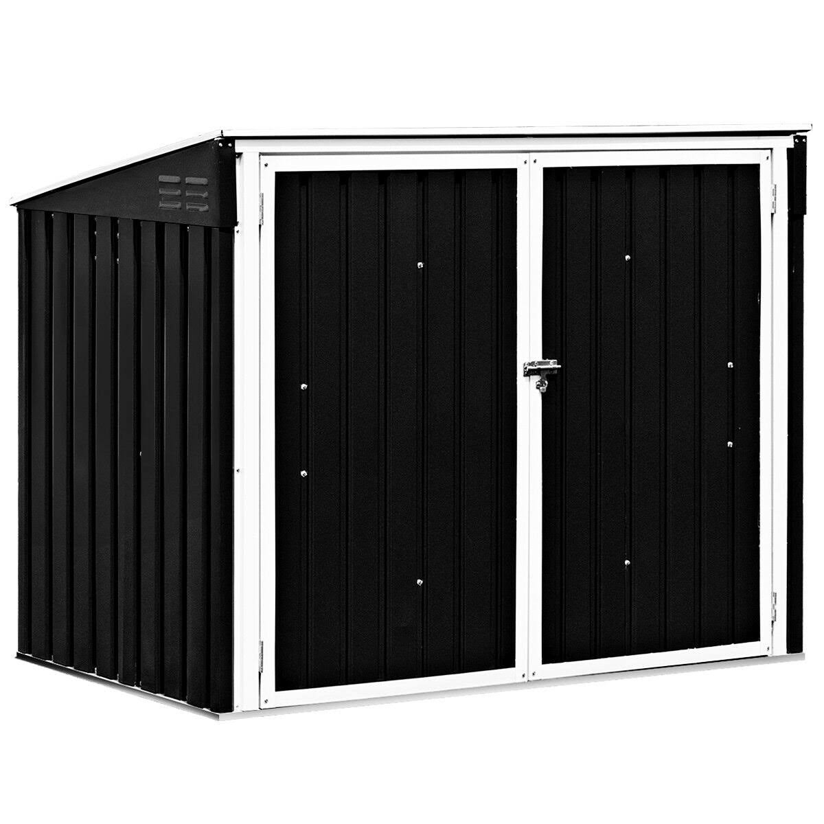 Costway Horizontal Storage Shed 68 Cubic Feet for Garbage Cans