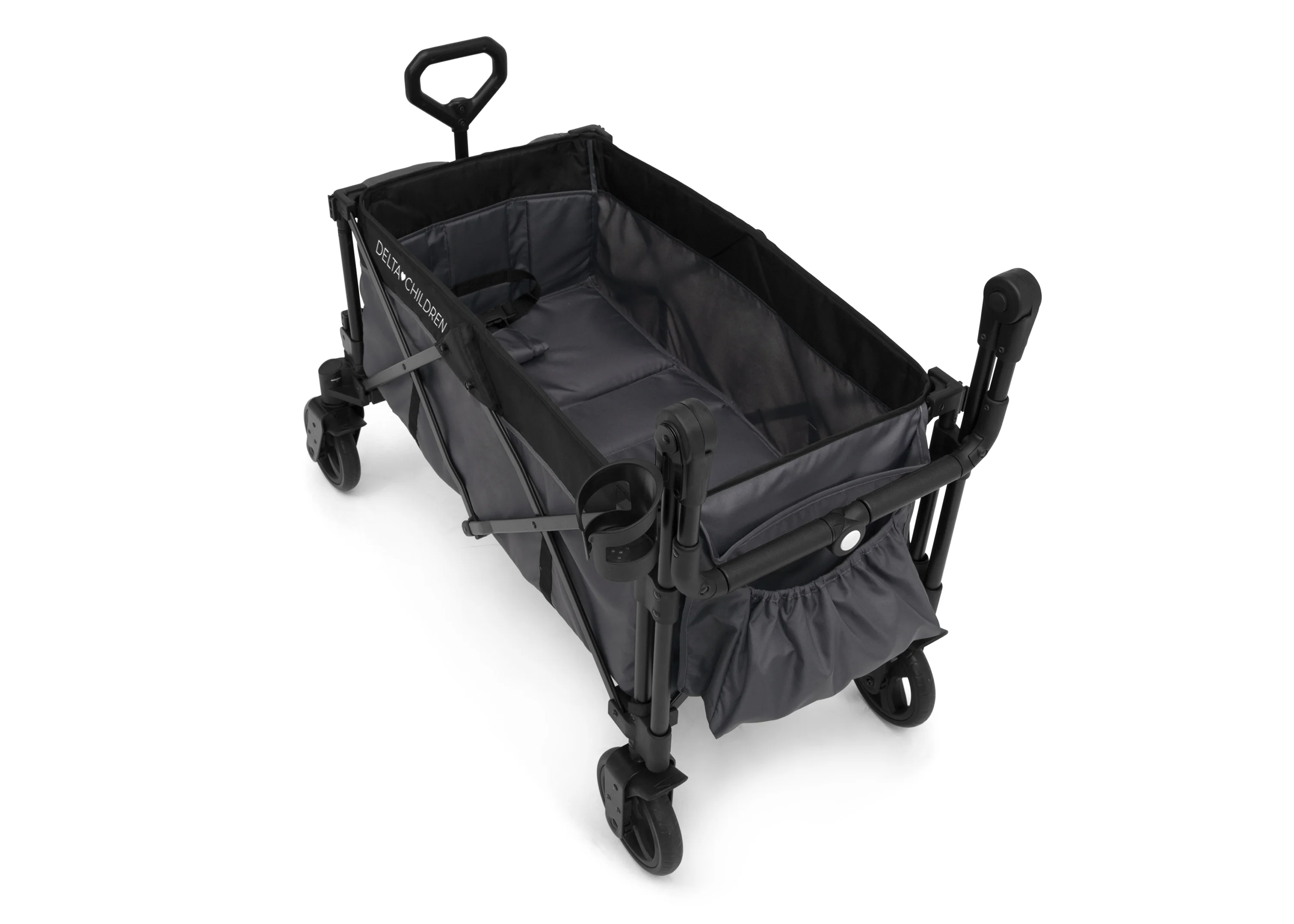 Delta Children Adventure Stroller Wagon, Grey/Black