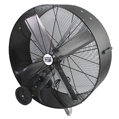 Maxx Air 42" High Velocity Industrial Belt Drive Barrel Fan. Damage and Dent Resistant.