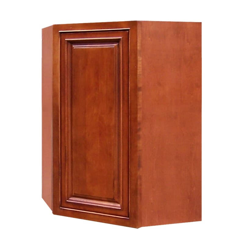 Sagehill Designs AHW2430DC Amherst 24x22 x 30x22 Diagonal Corner Kitchen Wall Cabine Burnt Cinnamon