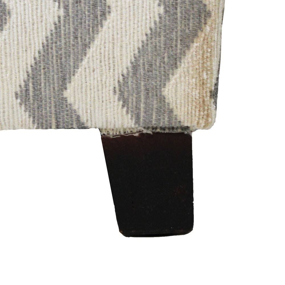 Casa Cortes Zoe Chevron Fabric Storage Ottoman (Set of 2)