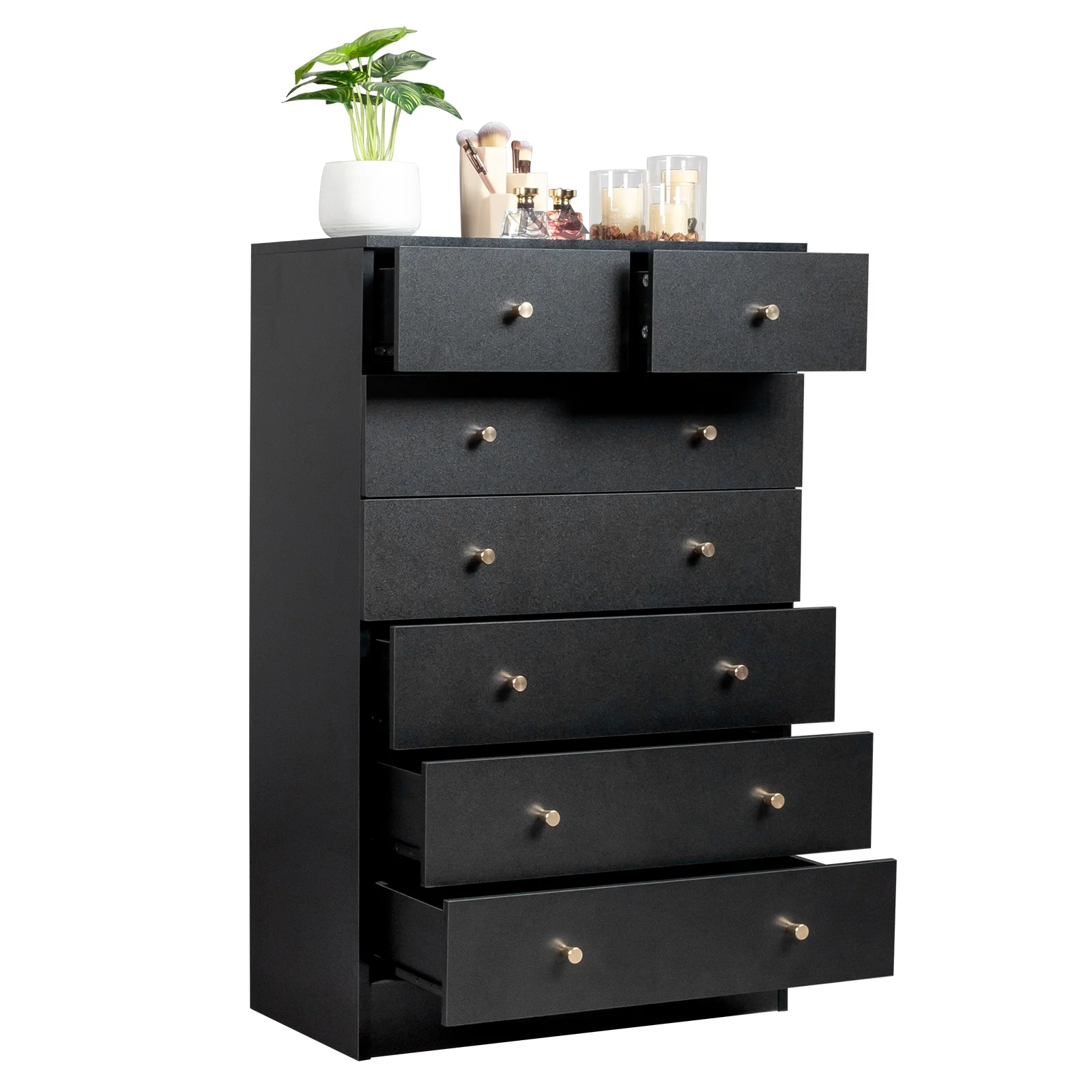 UBesGoo 7 Drawer Wood Dresser for Bedroom, Chest of Drawers, Storage Organization Unit for Clothing, White