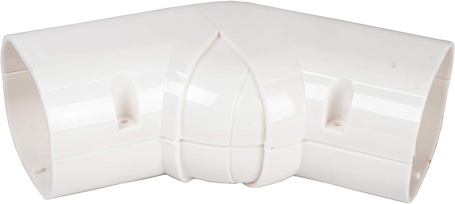 HVAC Premium PVC Decorative Line Cover Universal Set for Ductless Mini Split Air Conditioners - Pipe Cover - 4" Diameter -Beige