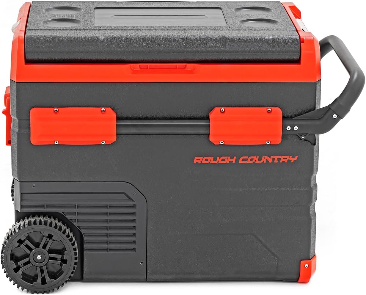 Rough Country 99027A 110-99027A 50L Portable Refrigerator/Freezer | 12 Volt/AC 110-99027, Black