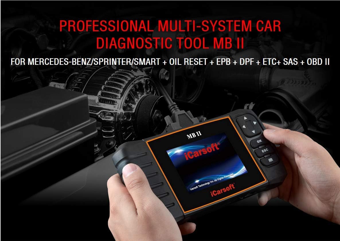 iCarsoft MBII for Mercedes Benz/Sprinter/Smart Professional Diagnostic Tool Scanner ABS,SRS ect