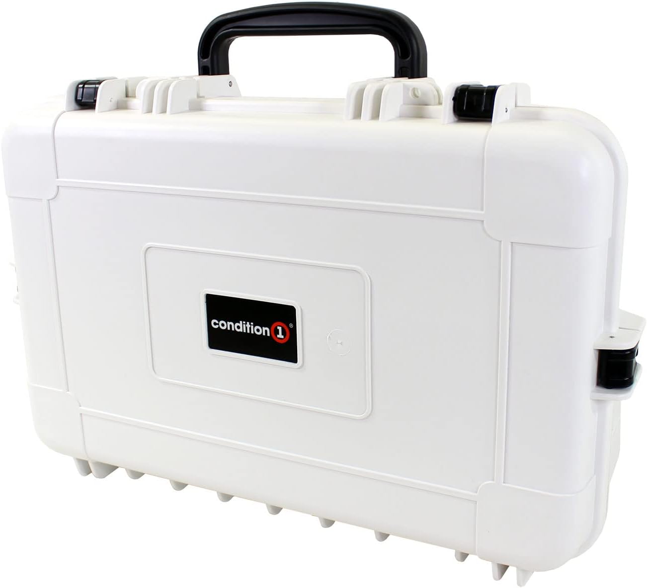 Condition 1 Waterproof Hard Case with Foam, White - 22.64" x 14.75" x 7.73" - Watertight Dustproof and Shockproof TSA Approved Portable Trunk Carrier - Great for DSLR Camera Equipment, Tools and More
