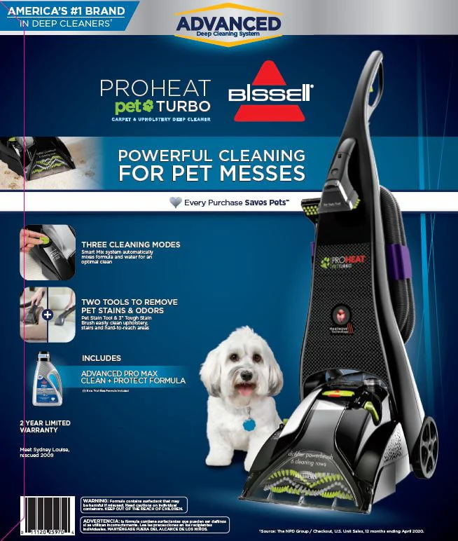 Bissell Proheat Pet Turbo Carpet Cleaner - 1799V, New