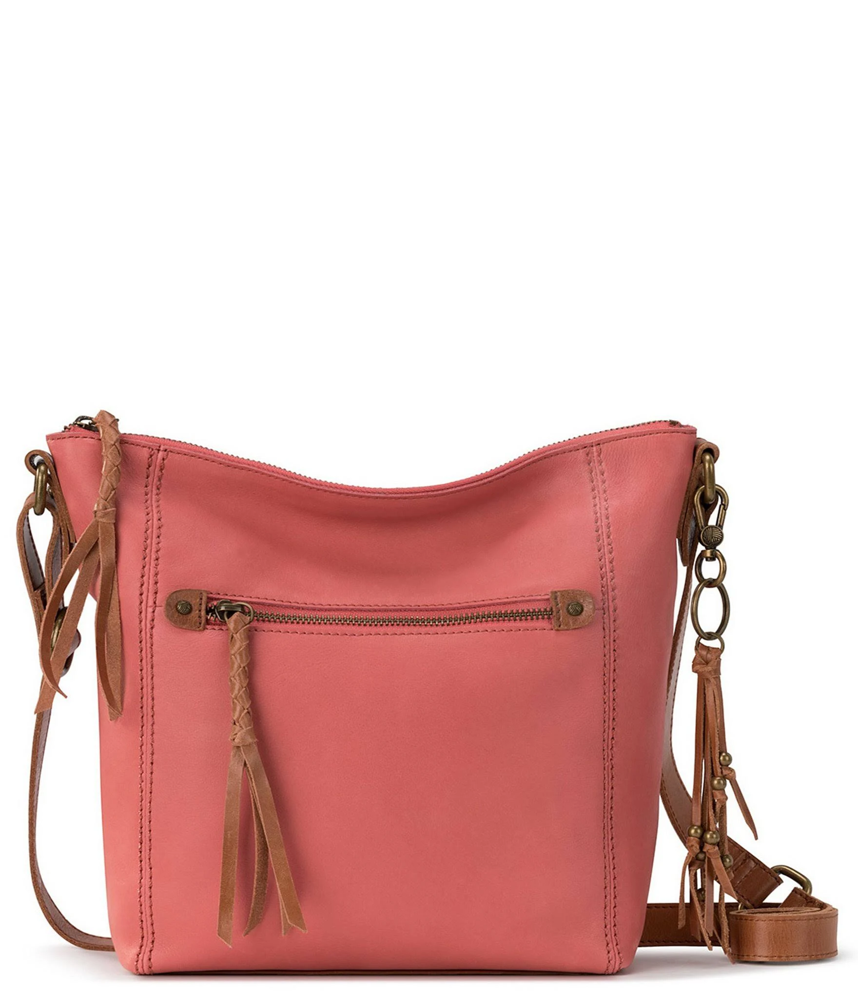 The Sak Ashland Leather Crossbody - Dusty Coral