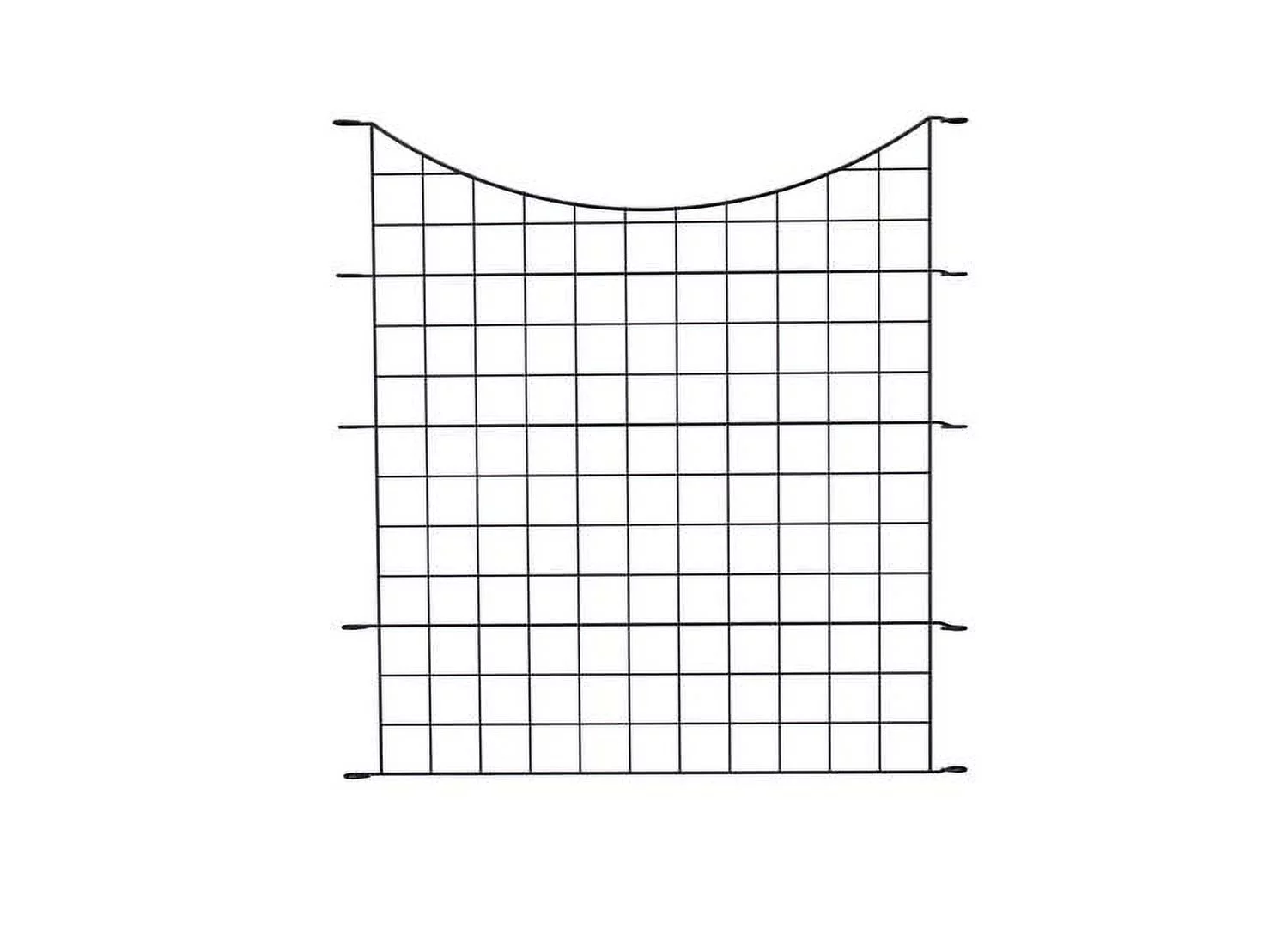Zippity Outdoor Products 38in Semi-Permanent Black Metal Garden Gate with 4 Fence Panels