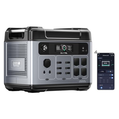 OUKITEL P2001 Plus 2400W Solar Generator with 200W Solar Panel, 2048Wh Solar power station, 1800W Fast Charging, Smart APP Control Emergency Power Station for Home, Camping, Outdoor Battery Backup
