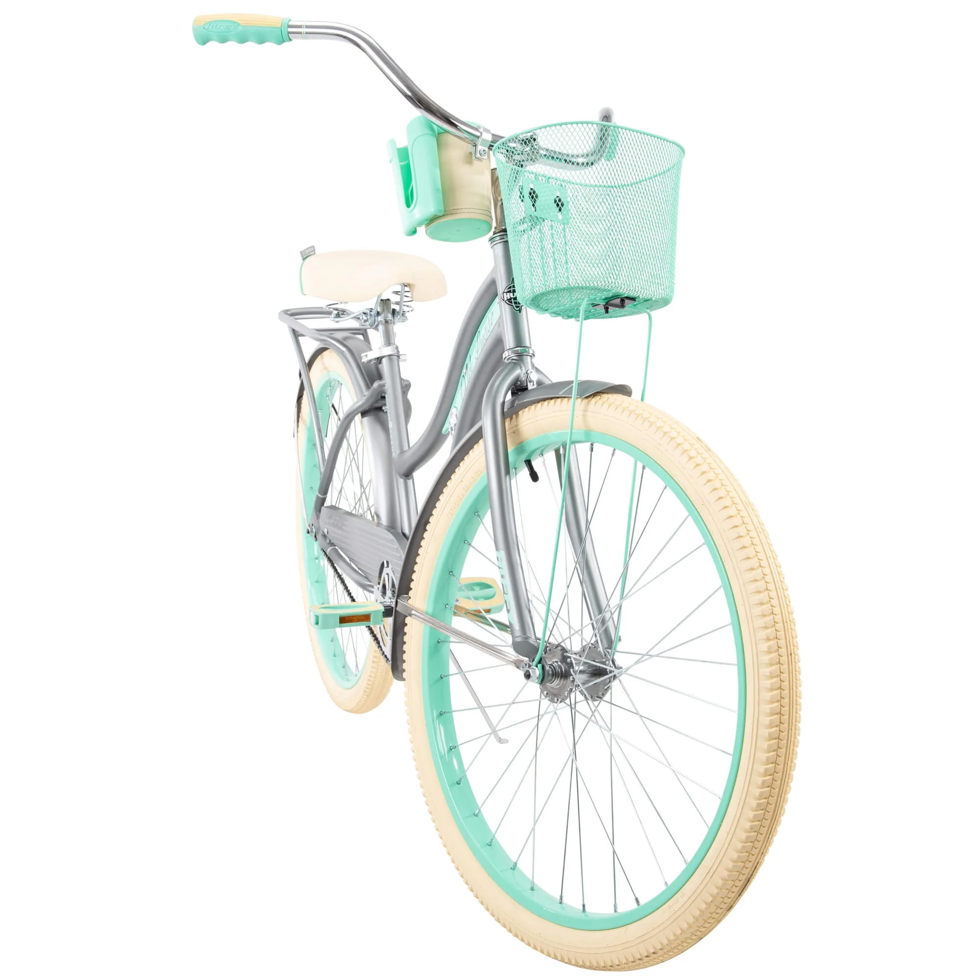 Huffy 26 Nel Lusso Classic Cruiser Bike with Perfect Fit Frame, Women's, Ages 13 Years, Light Blue