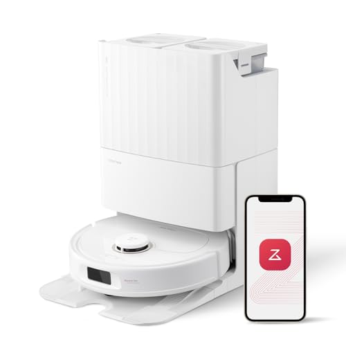 roborock Qrevo S5V Robot Vacuum and Mop, FlexiArm Edge Mopping, 12,000Pa Suction, Dual Zero-Tangle System, Smart Obstacle Avoidance, 10mm Mop Lifting, Auto Mop Washing&Drying, Self-Emptying&Refilling
