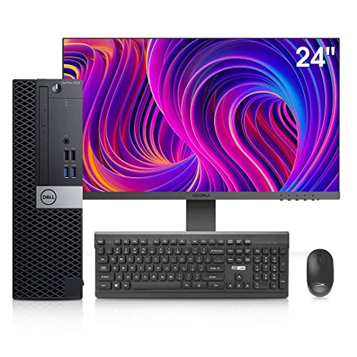Dell OptiPlex 5050 Desktop Computers with 24 inch Monitor PC Bundle, 16GB DDR4 Ram 512GB M.2 NVMe SSD, WiFi, Bluetooth, i5-6500 3.2GHz, HDMI, Windows 10 Pro (Renewed)