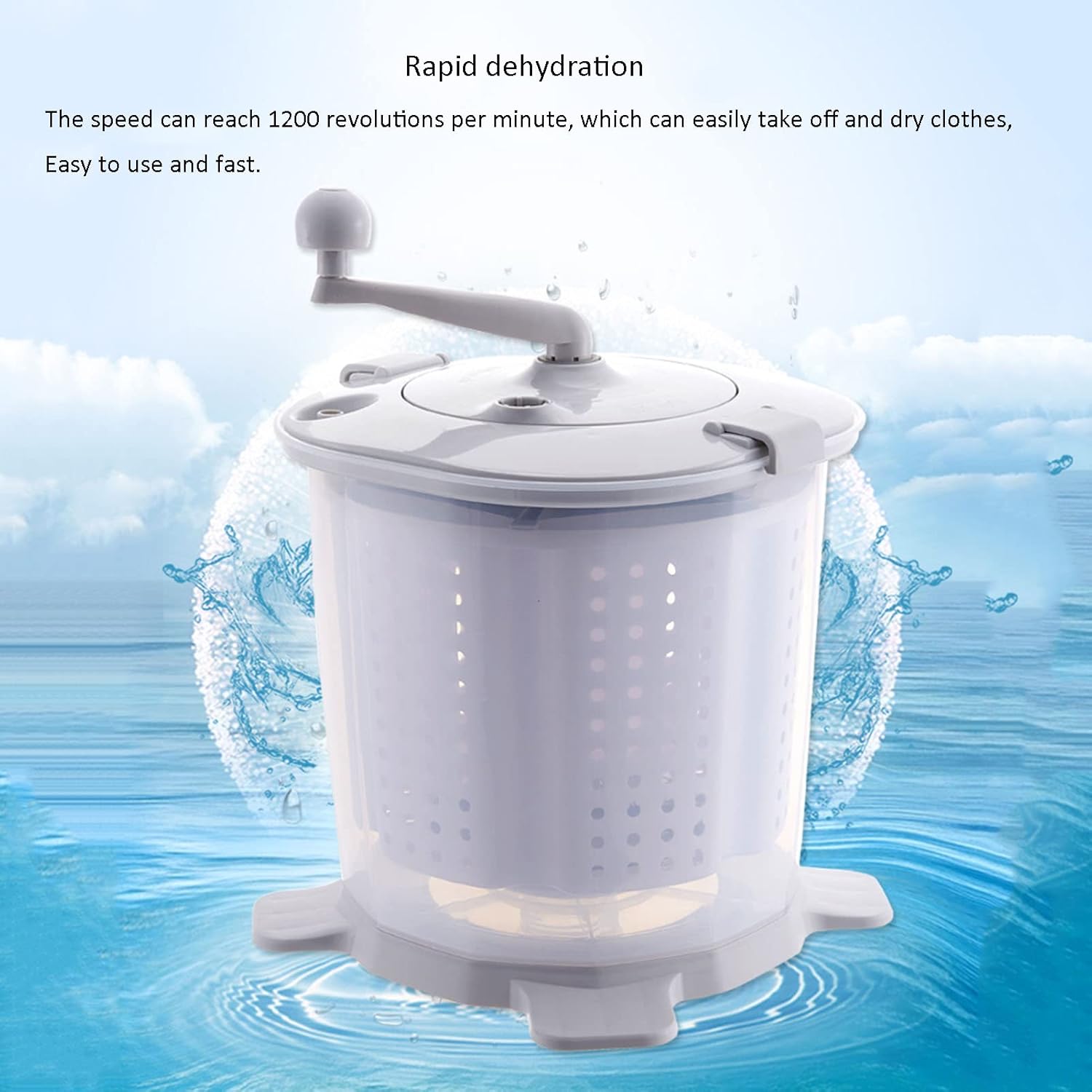 Portable Manual Non- Electric Washing Machine,2 in 1 Hand-operated Outdoor Traveling Mini Washer Compact Spin Dryer, Baby Clothes Washer,The Laundry Alternative for Camping Apartments