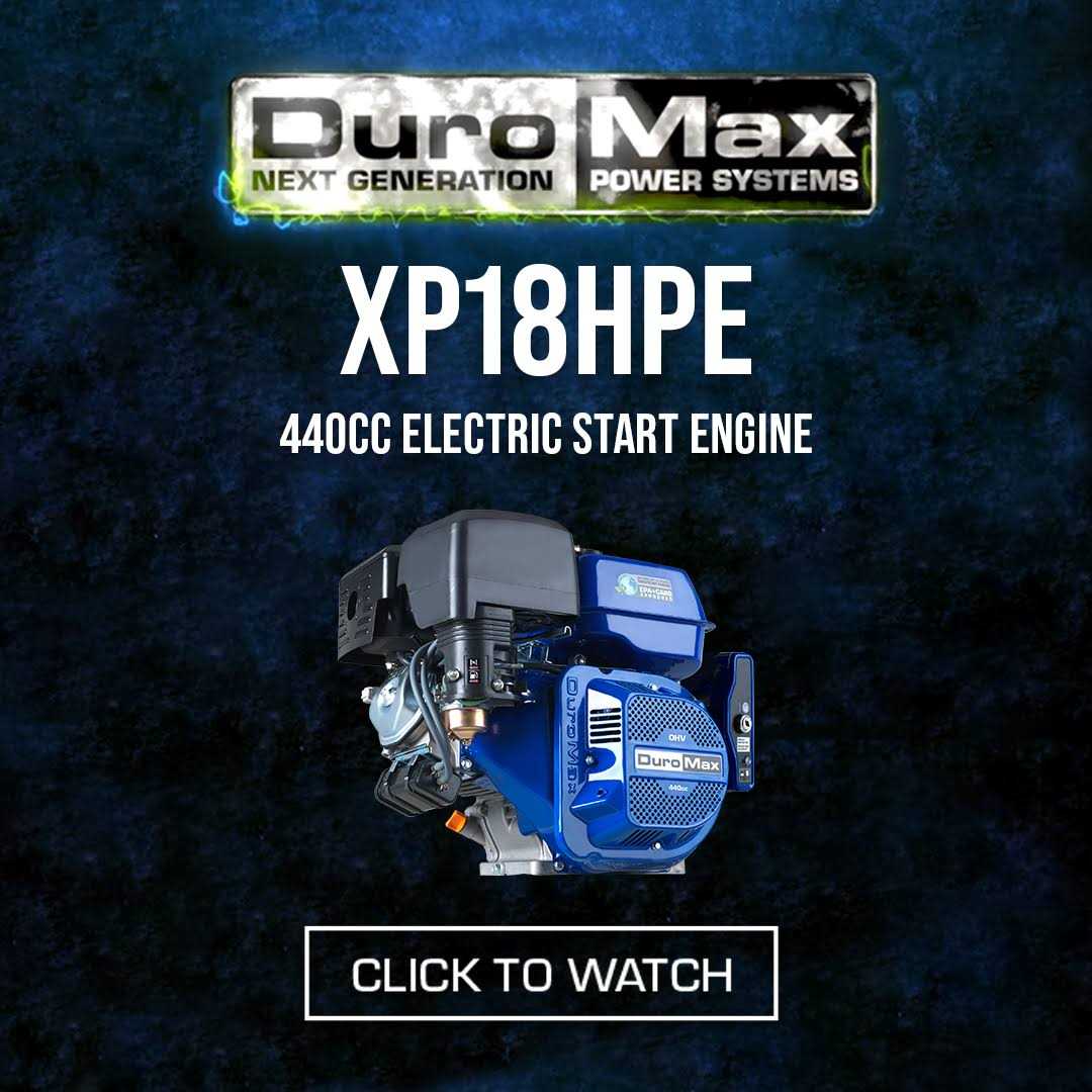 DuroMax 440cc 1-Inch Shaft Recoil/Electric Start Engine XP18HPE - Shop Hardware Tools Online Store