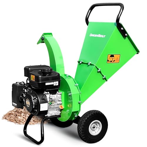 S3 Wood Chipper Shredder, 7HP 212cc Gas Powered Heavy Duty, 3" Max Wood Diameter Capacity, 15: 1 Reduction Ratio, Easy Assembly, 1-Year Warranty After Product Registration
