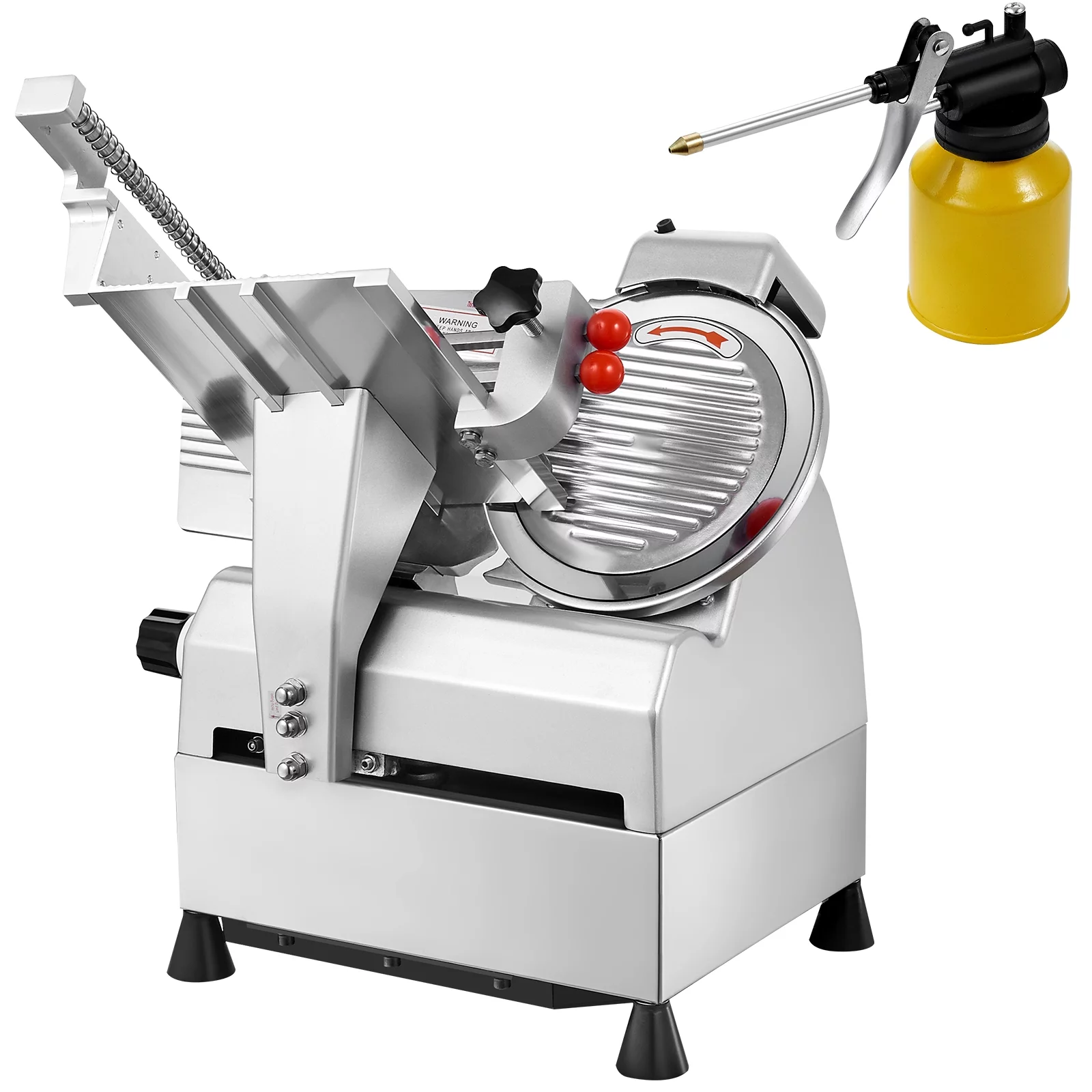 BENTISM Automatic Meat Slicer, 540W Deli Slicer with Two 10" Stainless Steel Removable Blade, 0-15mm Adjustable Thickness