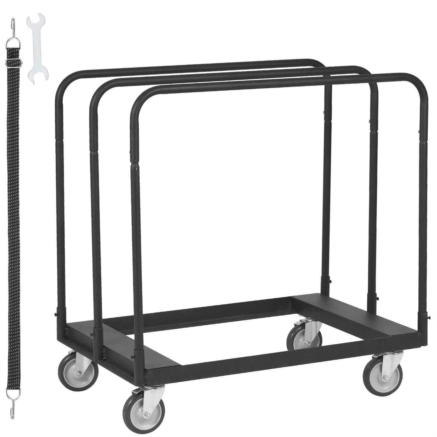 VEVOR Drywall Cart, 3000 LBS Panel Dolly Cart with 45.28 x 21.8 Deck and 5 Swivel Wheels - Shop Hardware Tools Online Store